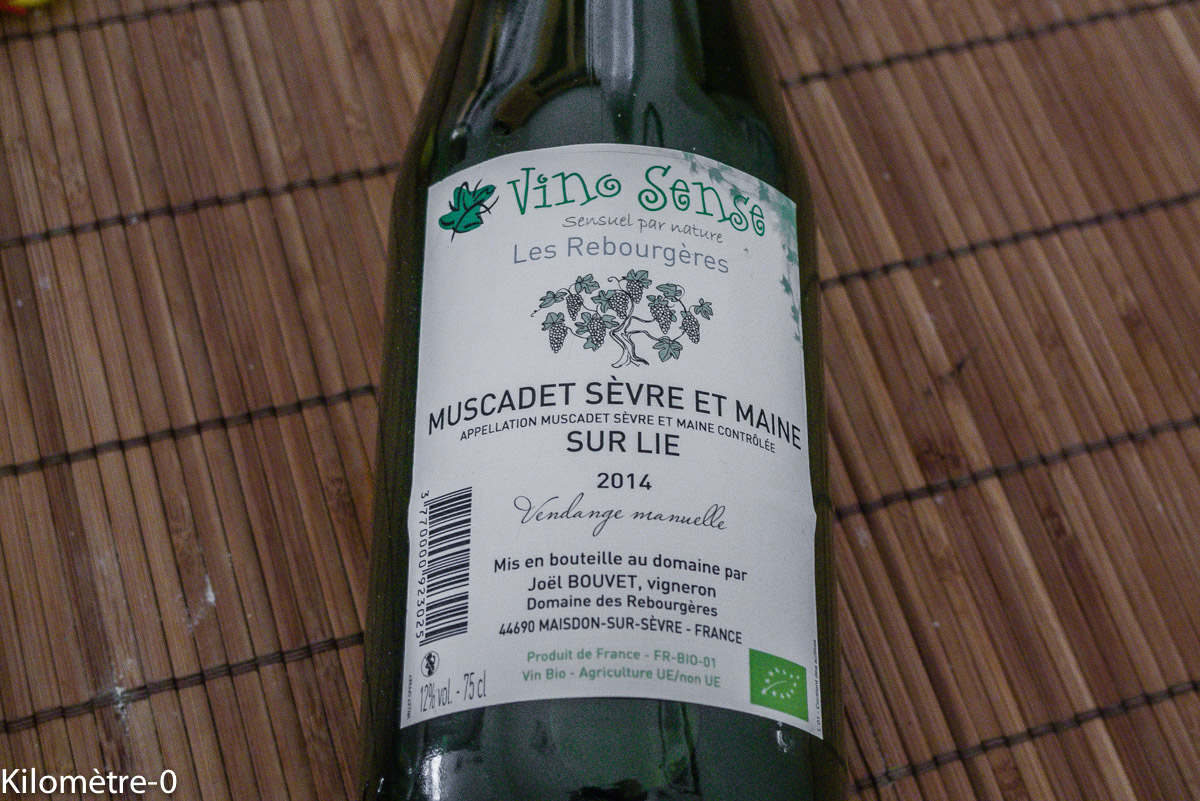 Photo de sélection de muscadet Joel Bouvet par Kilomètre-0, blog de cuisine réalisée à partir de produits locaux et issus de circuits courts