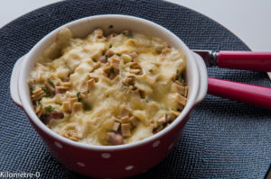 Photo de recette   facile, rapide, légère de gratin de crozets de Kilomètre-0, blog de cuisine réalisée à partir de produits locaux et issus de circuits courts