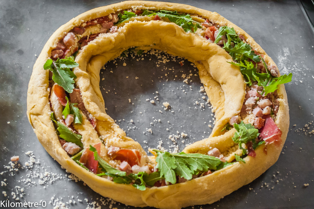 Photo de recette de brioche salée de Kilomètre-0, blog de cuisine réalisée à partir de produits locaux et issus de circuits courts