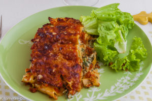 Photo de recette facile, légère de lasagnes aux herbes et à la ricotta de Kilomètre-0, blog de cuisine réalisée à partir de produits locaux et issus de circuits courts