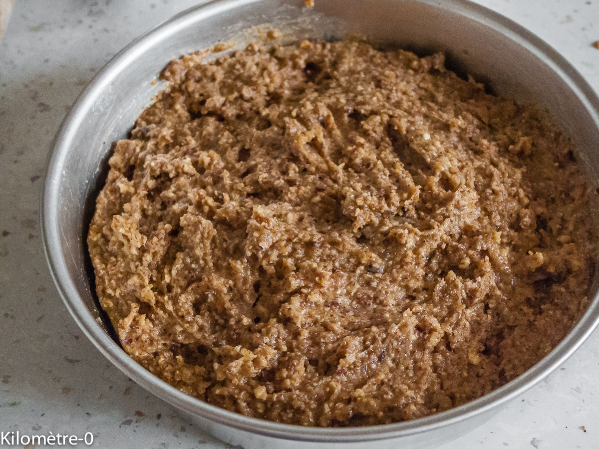 Photo de recette de gâteau rapide aux noisettes de Kilomètre-0, blog de cuisine réalisée à partir de produits locaux et issus de circuits courts