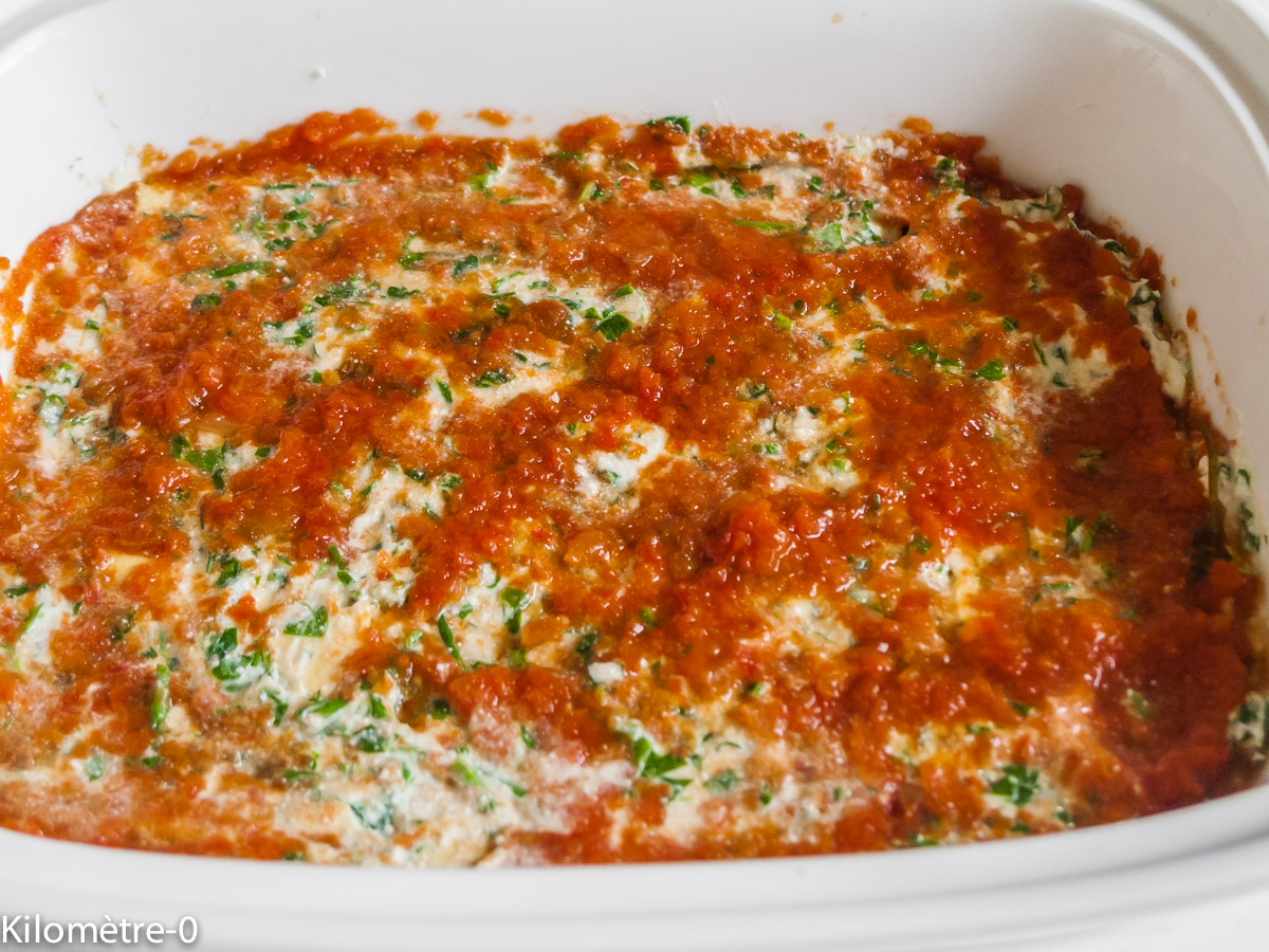 Photo de recette de lasagnes aux herbes et à la ricotta de Kilomètre-0, blog de cuisine réalisée à partir de produits locaux et issus de circuits courts