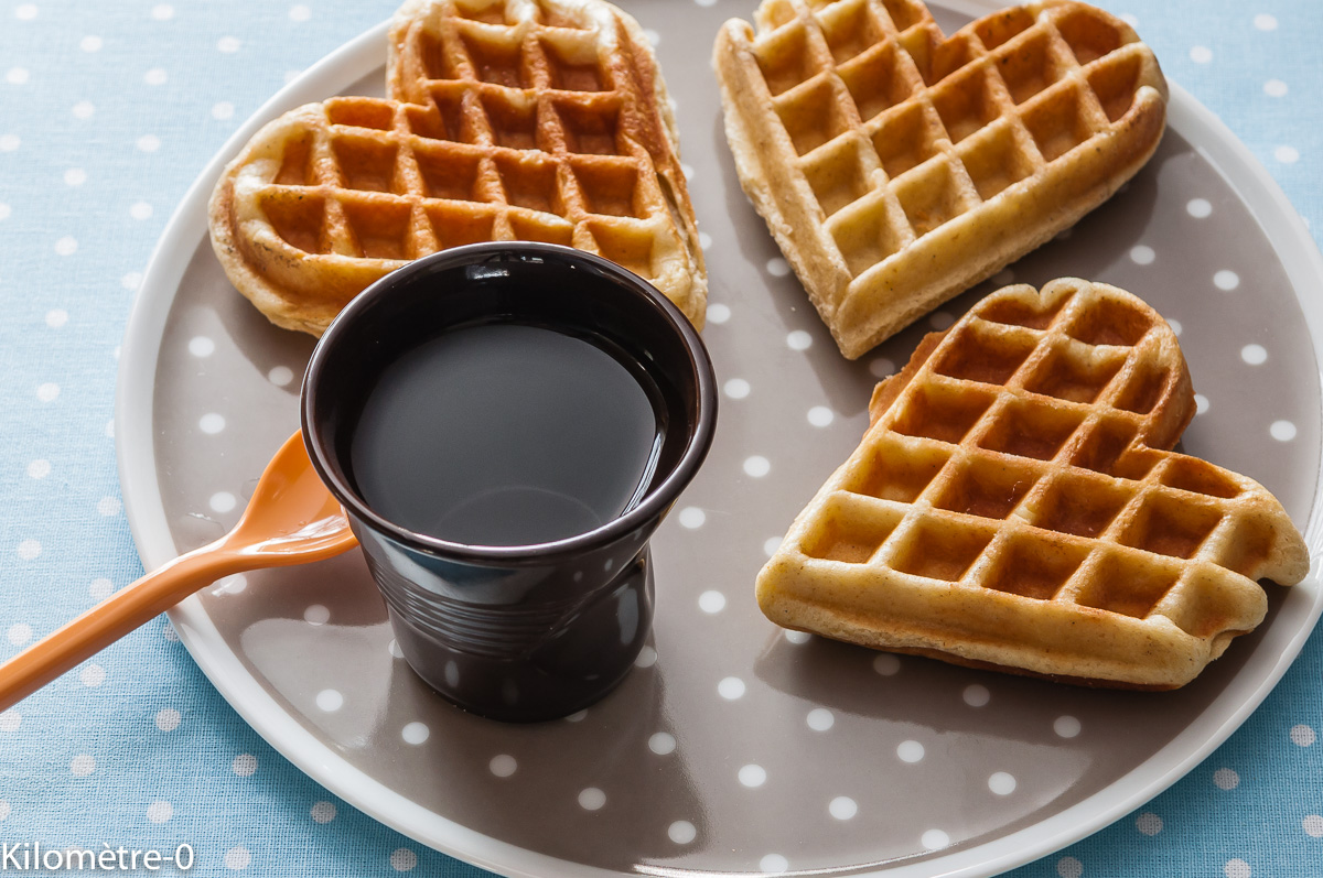 Photo de recette  facile, rapide, légère de  coeur gaufre de Liège de Kilomètre-0, blog de cuisine réalisée à partir de produits locaux et issus de circuits courts