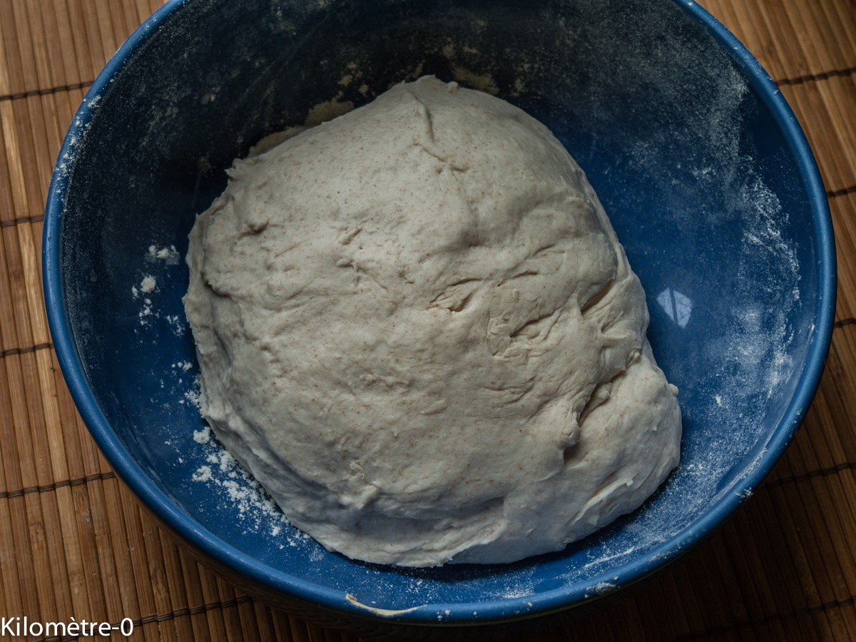 Photo de recette de pâte à pain de Kilomètre-0, blog de cuisine réalisée à partir de produits locaux et issus de circuits courts