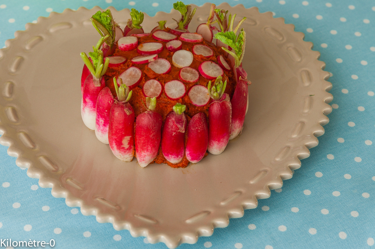 Photo de recette de chèvre à la tomatine et aux radis de Kilomètre-0, blog de cuisine réalisée à partir de produits locaux et issus de circuits courts