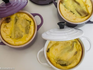 Photo de recette de clafoutis rhubarbe de Kilomètre-0, blog de cuisine réalisée à partir de produits locaux et issus de circuits courts