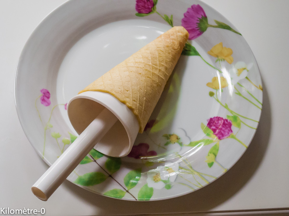Photo de recette de cones de glace de Kilomètre-0, blog de cuisine réalisée à partir de produits locaux et issus de circuits courts