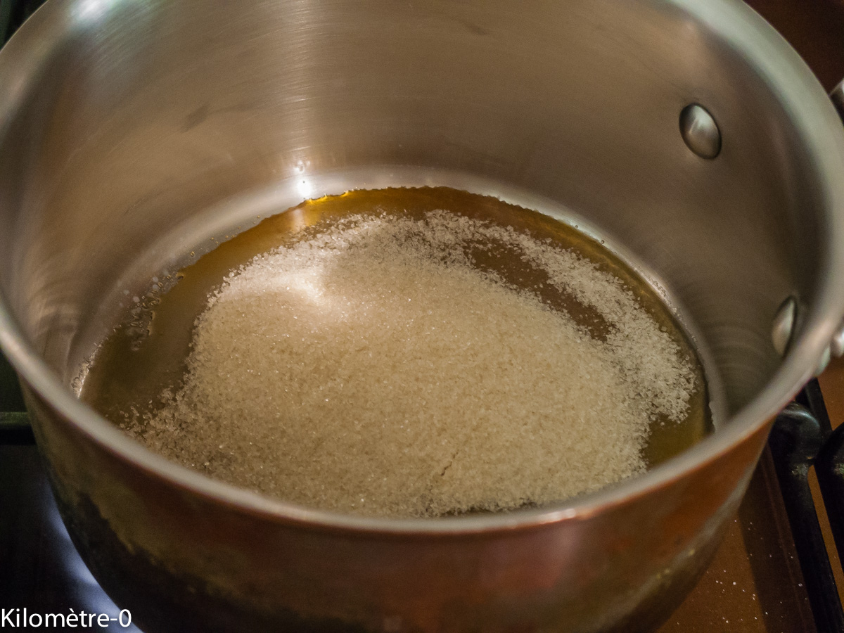 Photo de recette de caramel de Kilomètre-0, blog de cuisine réalisée à partir de produits locaux et issus de circuits courts
