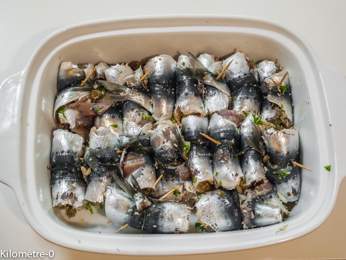 Photo de recette de sardines farcies de Kilomètre-0, blog de cuisine réalisée à partir de produits locaux et issus de circuits courts