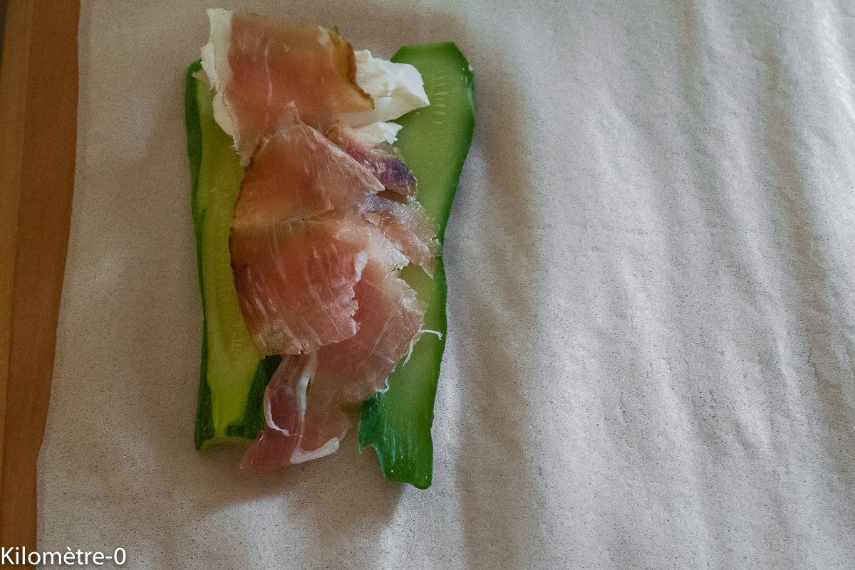 Photo de recette de brick courgette, jambon et chèvre de Kilomètre-0, blog de cuisine réalisée à partir de produits locaux et issus de circuits courts