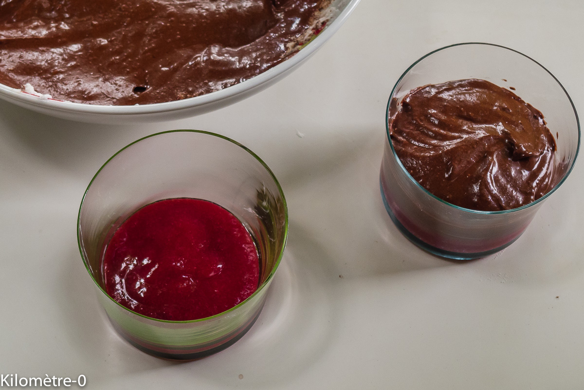 Photo de recette de mousse aux frambises et fruits rouges de Kilomètre-0, blog de cuisine réalisée à partir de produits locaux et issus de circuits courts