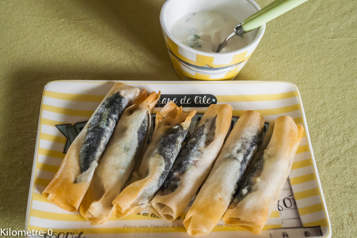 Photo de recette de bricks sardine facile léger fromage blanc été  Kilomètre-0, blog de cuisine réalisée à partir de produits locaux et issus de circuits courts