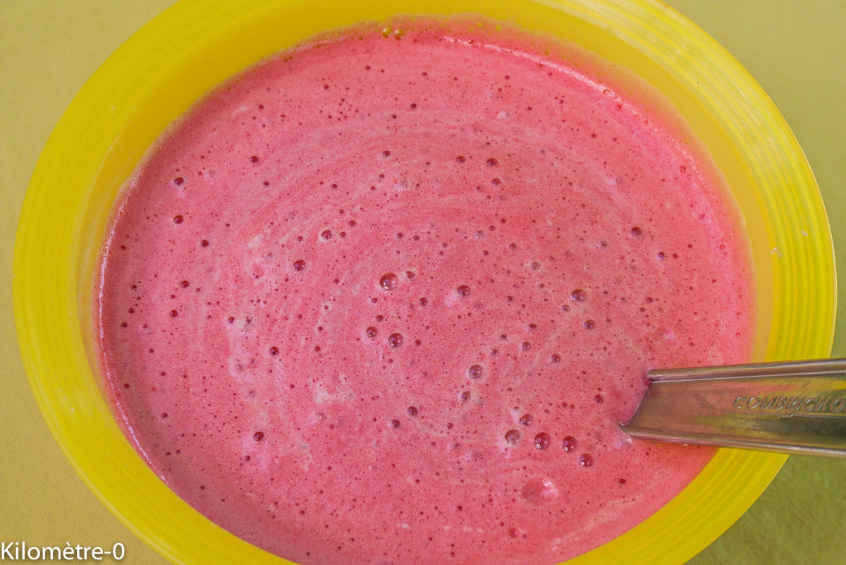 Photo de recette de glace facile aux framboises de Kilomètre-0, blog de cuisine réalisée à partir de produits locaux et issus de circuits courts