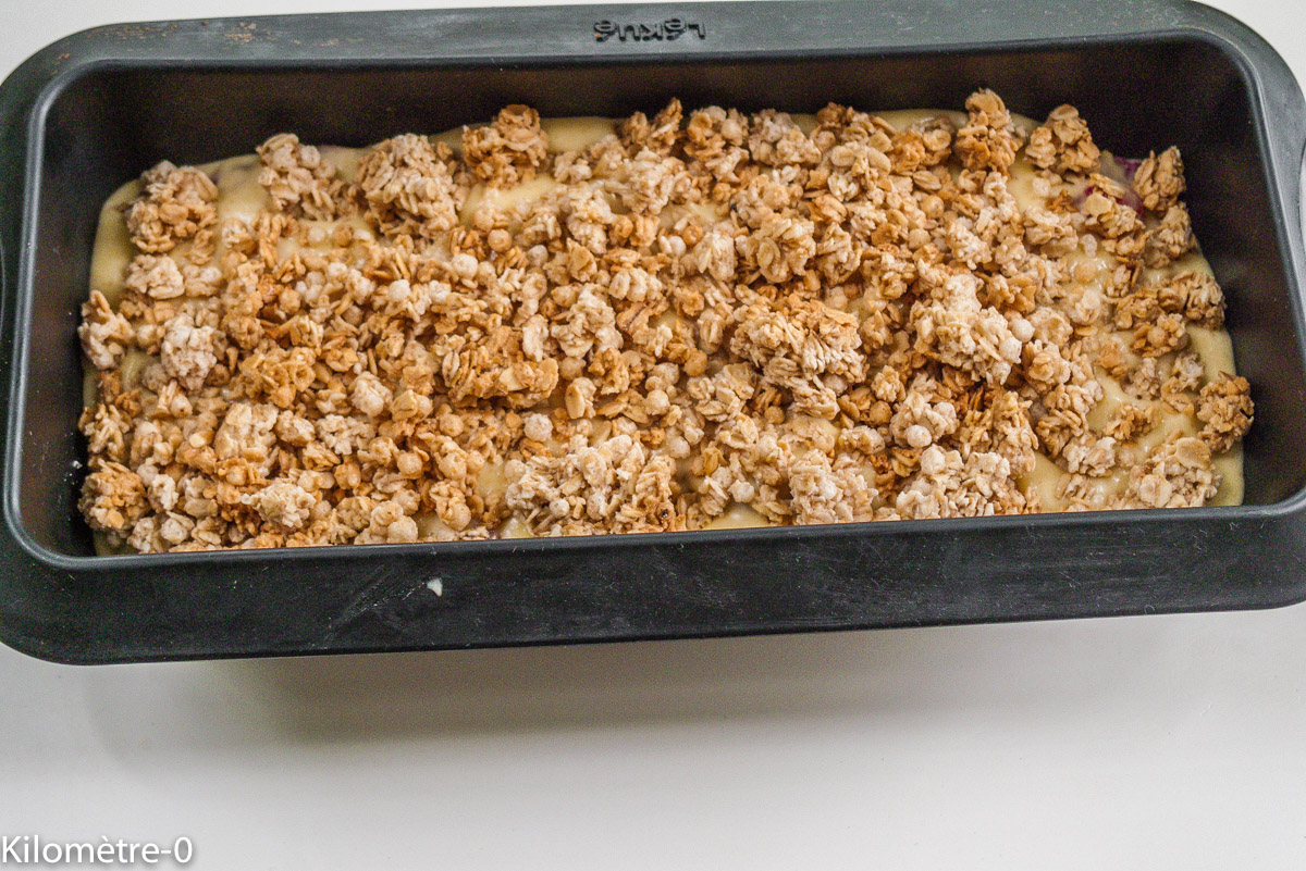 Photo de recette de gâteau framboise, citron, crumble facile, rapide, léger de Kilomètre-0, blog de cuisine réalisée à partir de produits locaux et issus de circuits courts