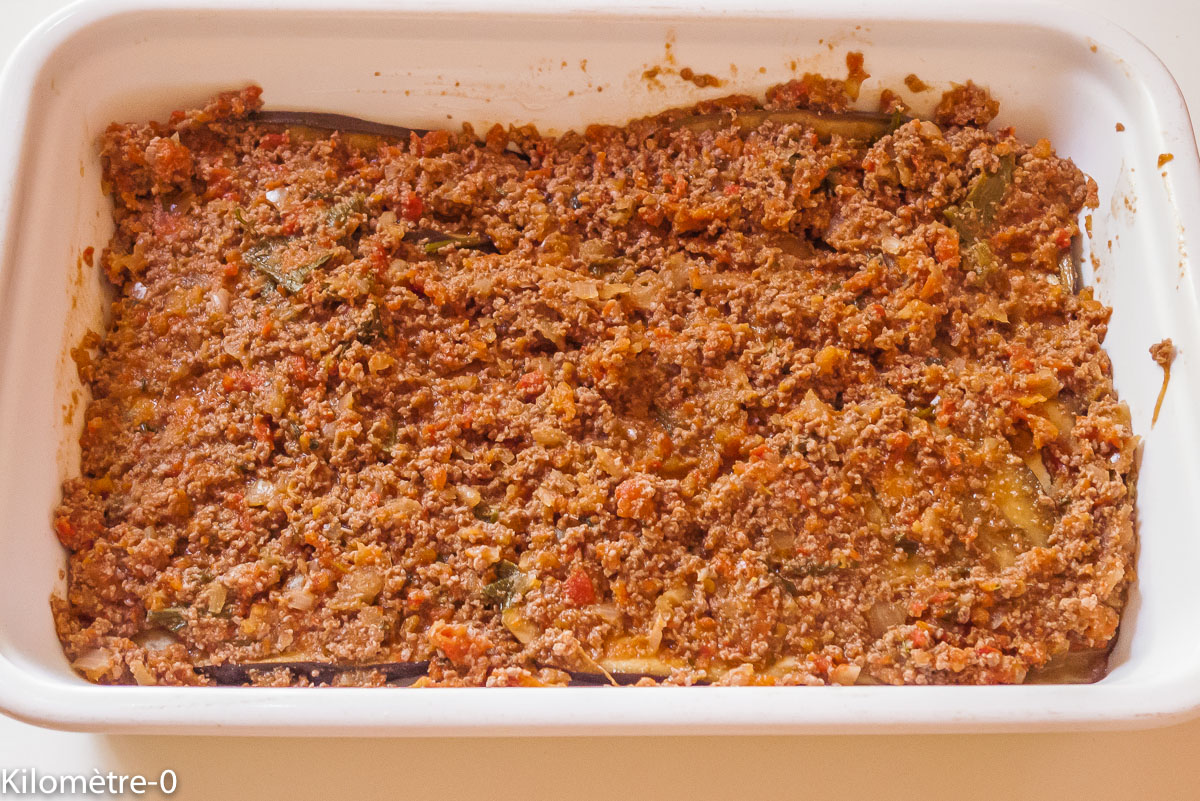 Photo de recette de moussaka de Kilomètre-0, blog de cuisine réalisée à partir de produits locaux et issus de circuits courts