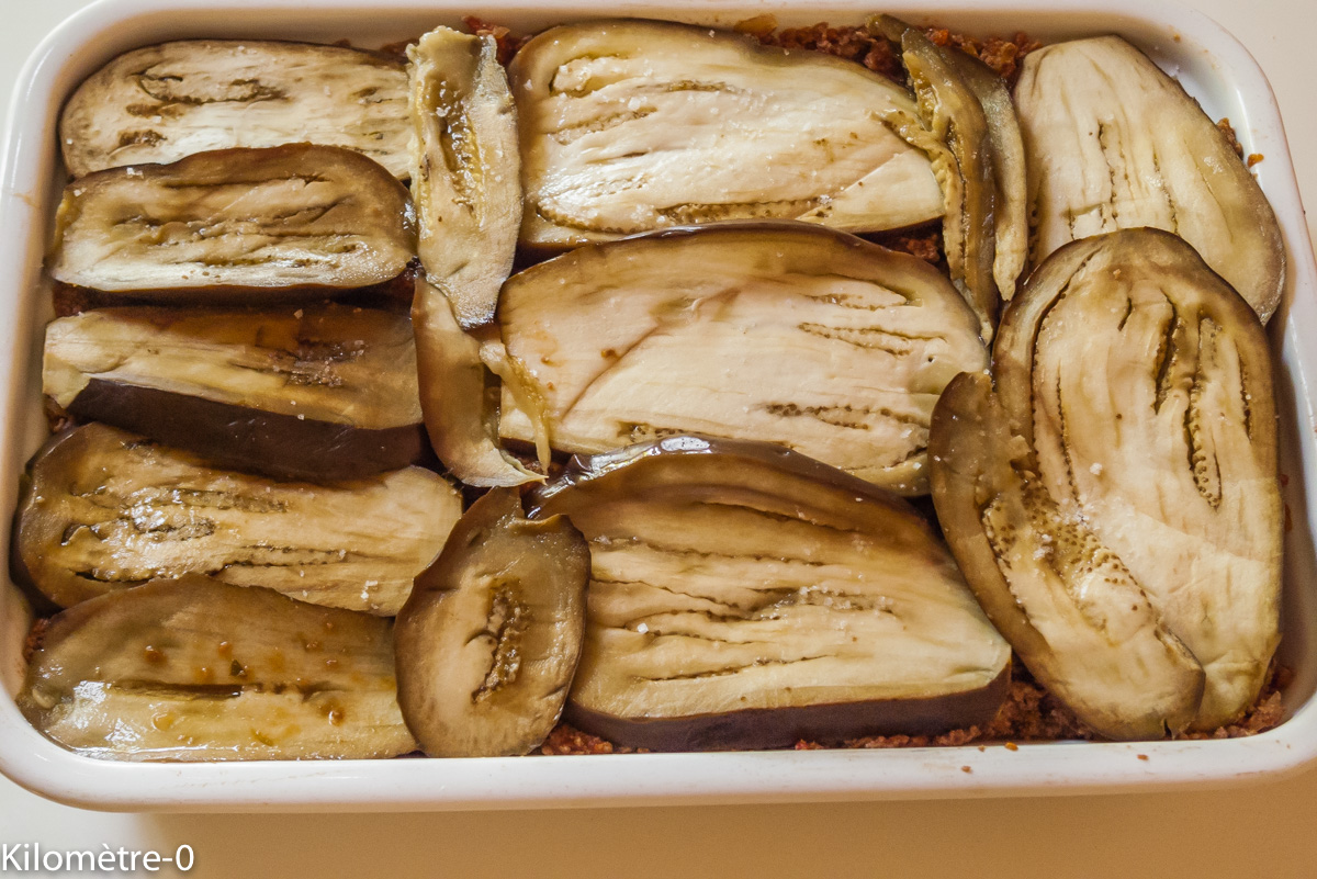 Photo de recette de moussaka de Kilomètre-0, blog de cuisine réalisée à partir de produits locaux et issus de circuits courts