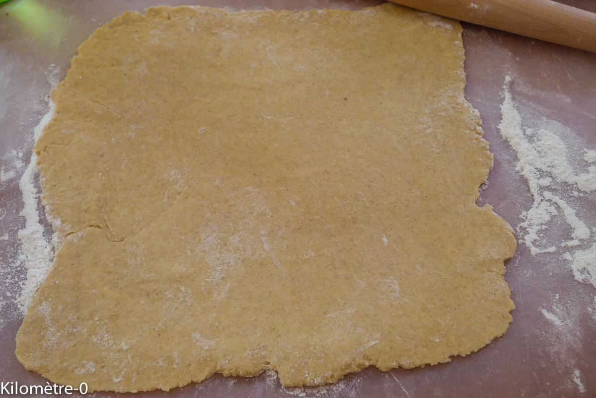 Photo de recette de pâte sablée de Kilomètre-0, blog de cuisine réalisée à partir de produits locaux et issus de circuits courts