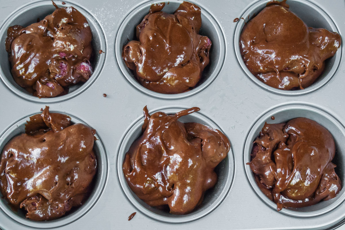 Photo de recette de fondant au chocolat et framboises léger de Kilomètre-0, blog de cuisine réalisée à partir de produits locaux et issus de circuits courts