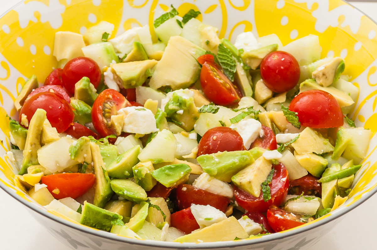 Salade De Concombre A L Avocat Et A La Feta Kilometre 0