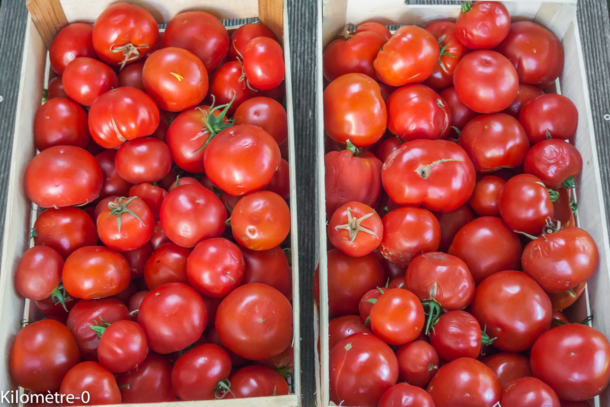 Photo de recette de tomates de Kilomètre-0, blog de cuisine réalisée à partir de produits locaux et issus de circuits courts