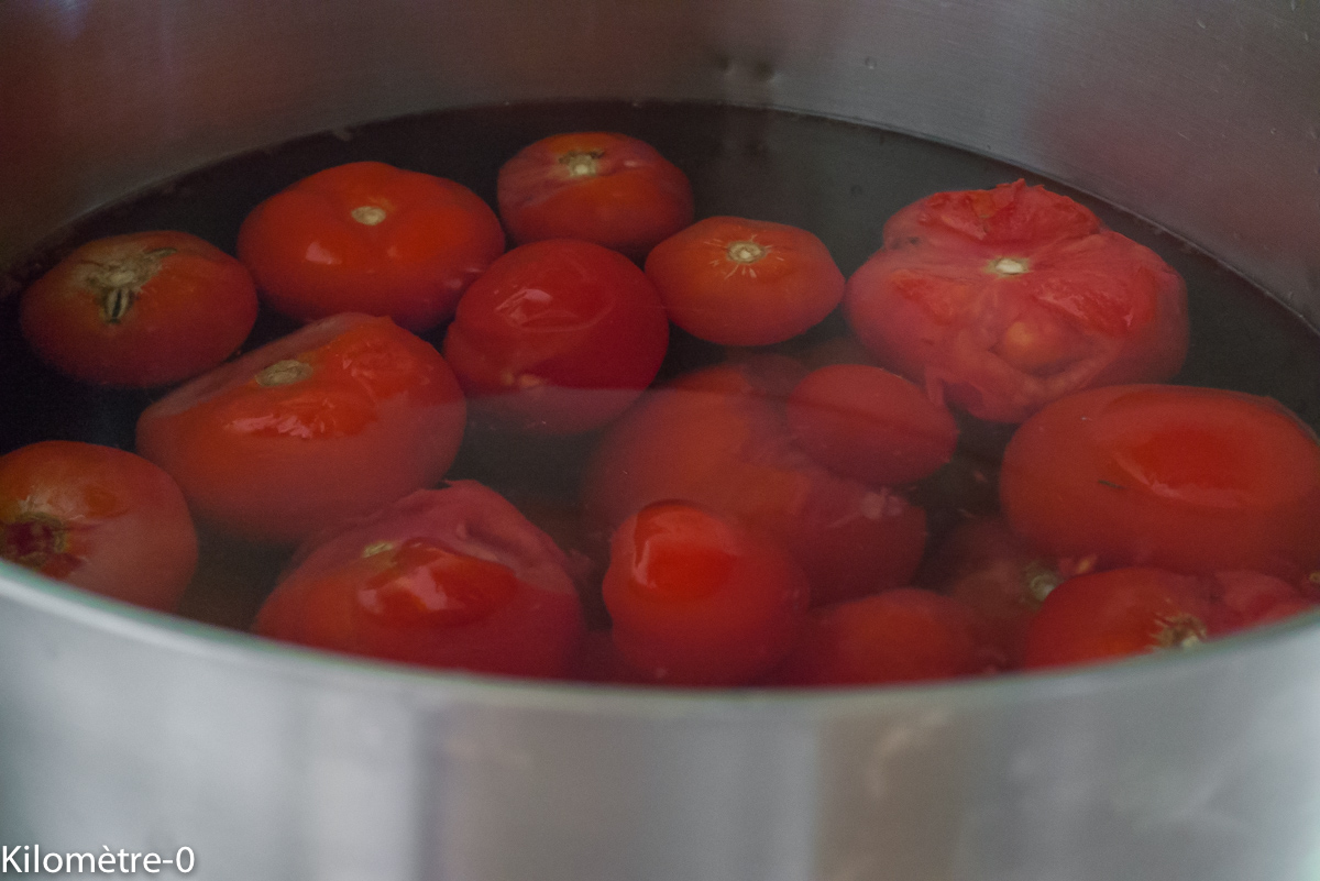 Photo de recette de coulis de tomates bio de Kilomètre-0, blog de cuisine réalisée à partir de produits locaux et issus de circuits courts