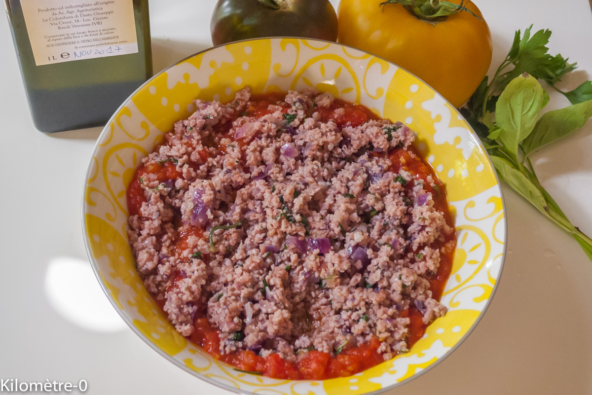 Photo de recette de tomates farcies de Kilomètre-0, blog de cuisine réalisée à partir de produits locaux et issus de circuits courts