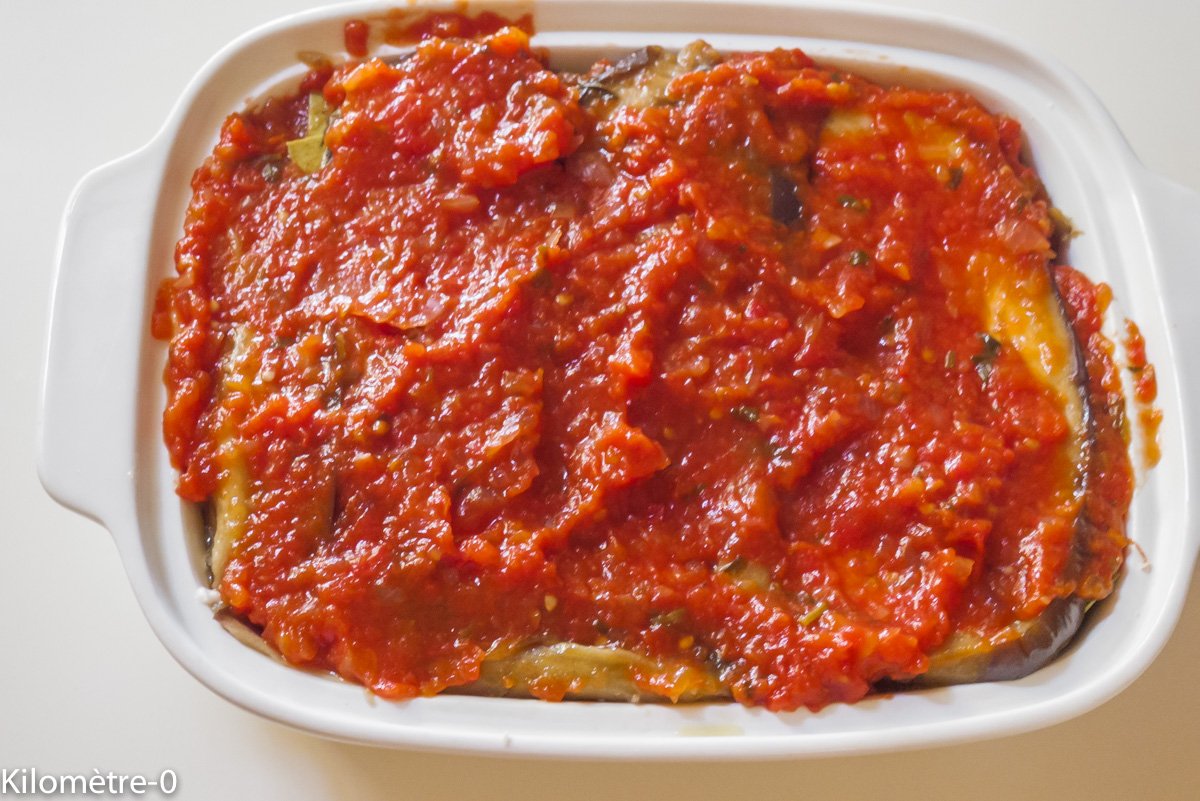 Photo de recette de lasagnes bio aux aubergines, mozzarella de Kilomètre-0, blog de cuisine réalisée à partir de produits locaux et issus de circuits courts