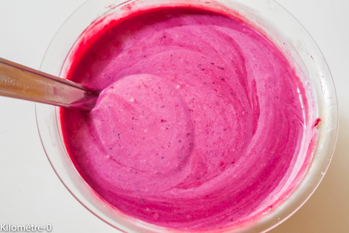 Photo de recette de glace coulis de cassis de Kilomètre-0, blog de cuisine réalisée à partir de produits locaux et issus de circuits courts