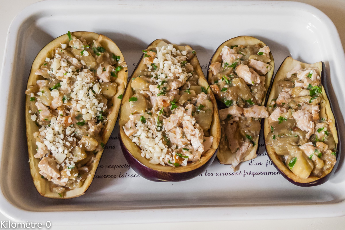Photo de recette d'aubergines facile,légère, rapide, bio de Kilomètre-0, blog de cuisine réalisée à partir de produits locaux et issus de circuits courts