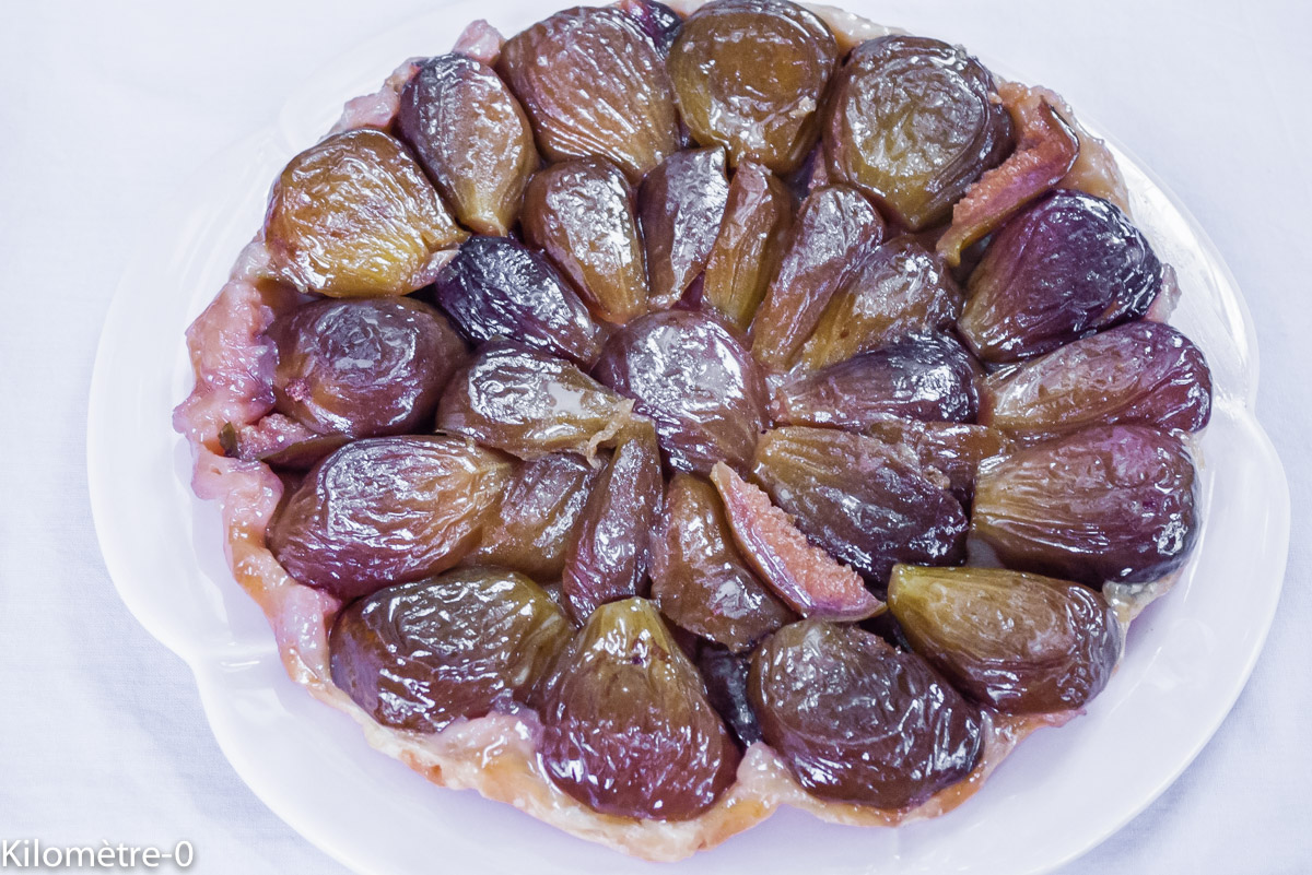 Photo de recette de tatin figues de Kilomètre-0, blog de cuisine réalisée à partir de produits locaux et issus de circuits courts