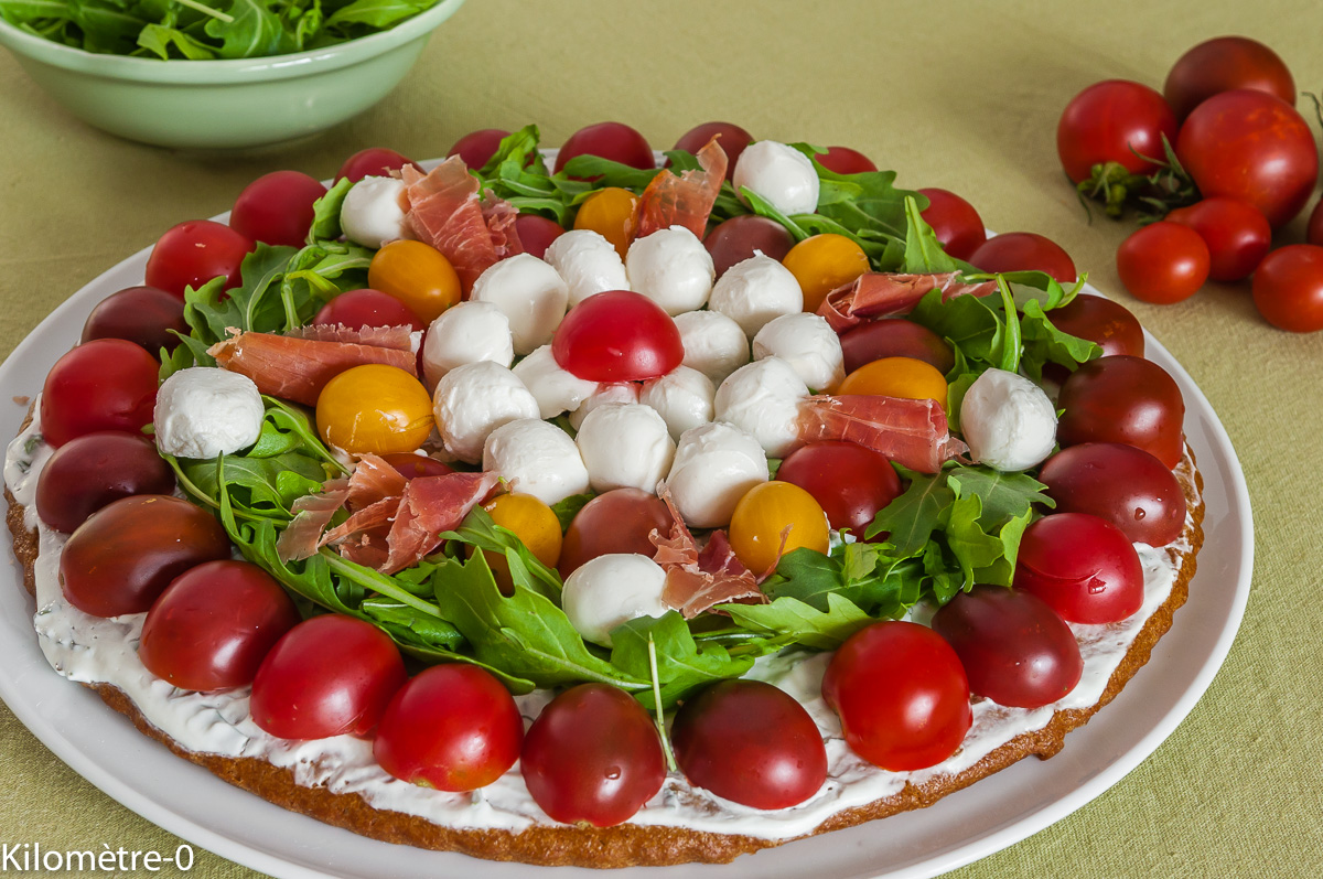 Photo de recette italienne, apéro, buffet, tarte salée, apéro, fête, belle, sympa, facile, légère de Kilomètre-0, blog de cuisine réalisée à partir de produits locaux et issus de circuits courts