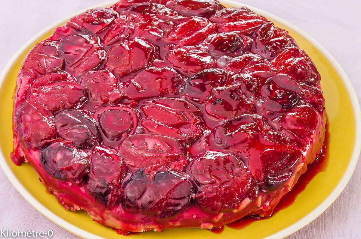 Photo de recette de tatin aux prunes de Kilomètre-0, blog de cuisine réalisée à partir de produits locaux et issus de circuits courts