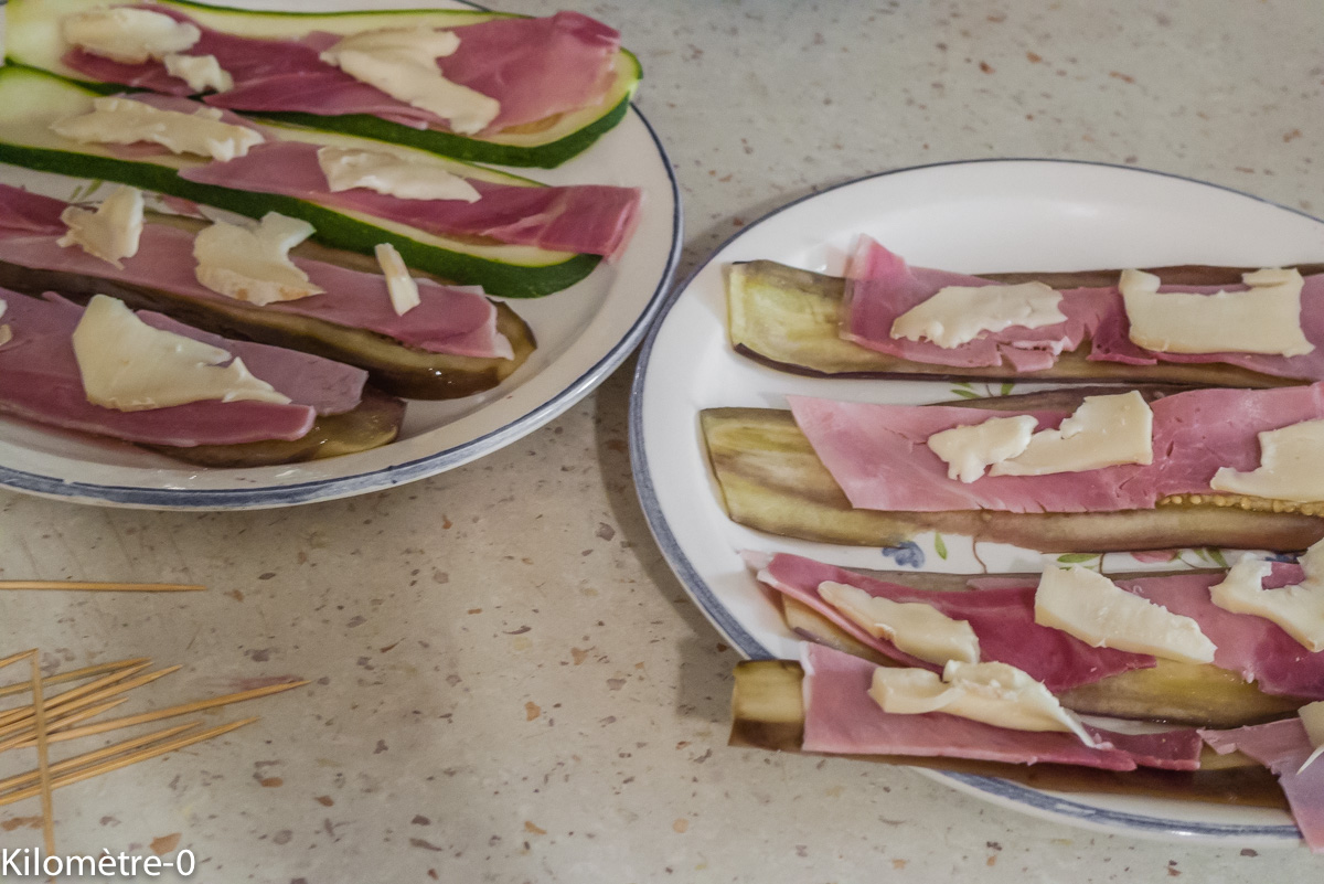 Photo de recette de involtini, roulé, aubergine, taleggio, jambon, facile, rapide, léger de Kilomètre-0, blog de cuisine réalisée à partir de produits locaux et issus de circuits courts