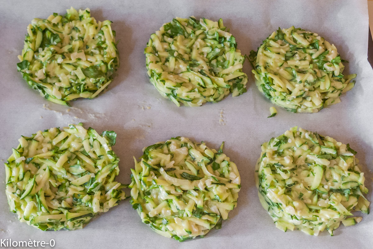 Photo de recette de galette courgettes bio de Kilomètre-0, blog de cuisine réalisée à partir de produits locaux et issus de circuits courts
