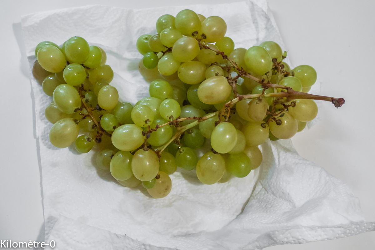 Photo de recette de raisins frais de Kilomètre-0, blog de cuisine réalisée à partir de produits locaux et issus de circuits courts