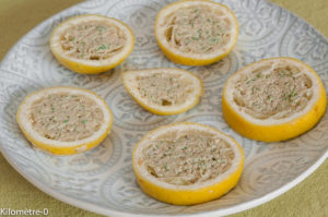 Photo de recette de citron farcis, mousse de thon, facile, rapide, léger, de Kilomètre-0, blog de cuisine réalisée à partir de produits locaux et issus de circuits courts