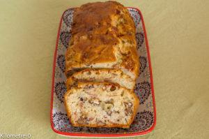 Photo de recette de cake, apéro, facile, automne,  noix, jambon de Parme , raisins frais, raisin blanc, léger, rapide de Kilomètre-0, blog de cuisine réalisée à partir de produits locaux et issus de circuits courts