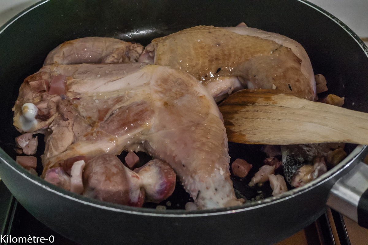 Photo de recette de estouffade de poulet, cèpes, carottes, tomates, facile, rapide, léger, bio deKilomètre-0, blog de cuisine réalisée à partir de produits locaux et issus de circuits courts