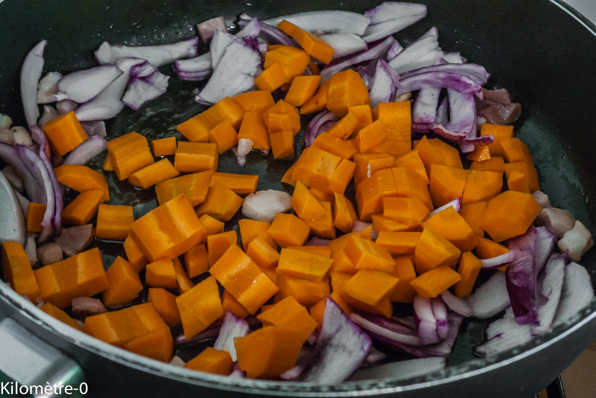 Photo de recette de estouffade de poulet, cèpes, carottes, tomates, facile, rapide, léger, bio deKilomètre-0, blog de cuisine réalisée à partir de produits locaux et issus de circuits courts