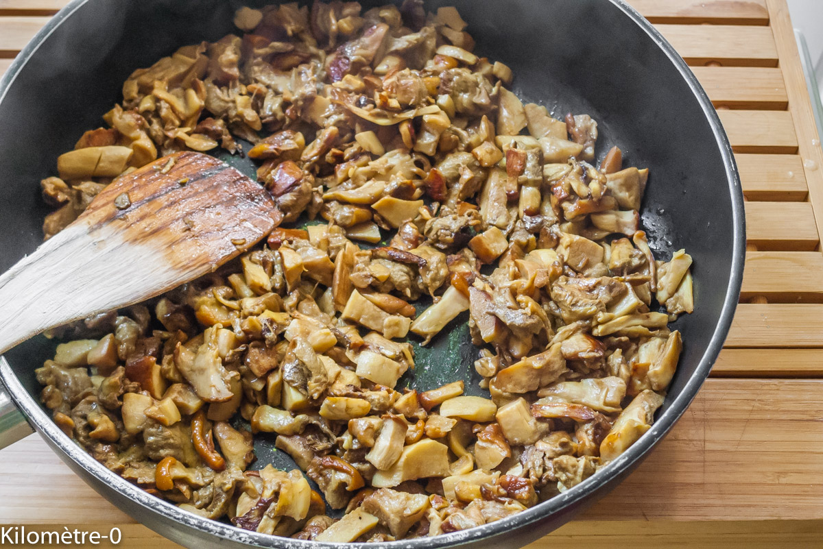 Photo de recette de cèpes facile Kilomètre-0, blog de cuisine réalisée à partir de produits locaux et issus de circuits courts