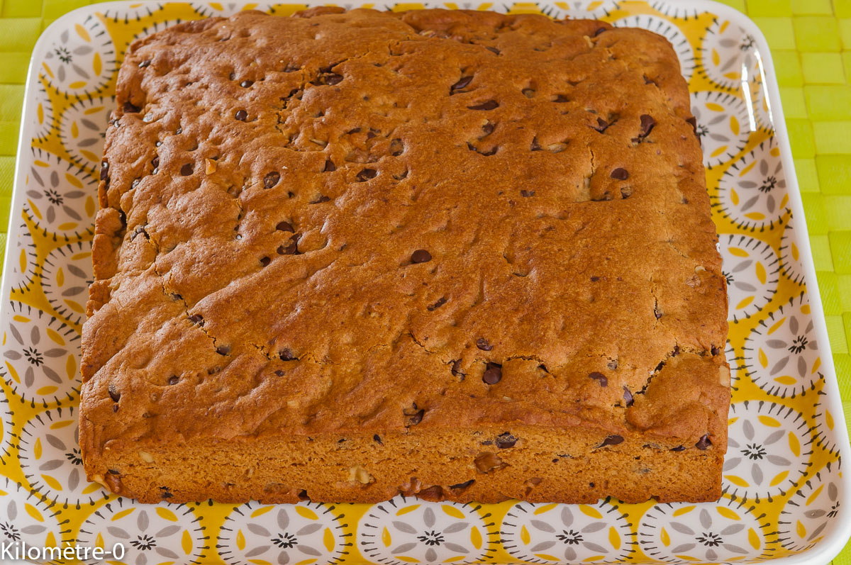 Photo de recette de blondies, cookies, bio, léger, rapide, économique, simple de Kilomètre-0, blog de cuisine réalisée à partir de produits locaux et issus de circuits courts