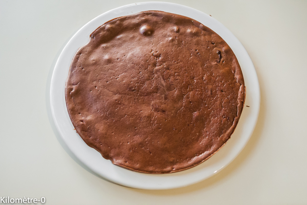 Photo de recette de gâteau chocolat croustillant Kilomètre-0, blog de cuisine réalisée à partir de produits locaux et issus de circuits courts