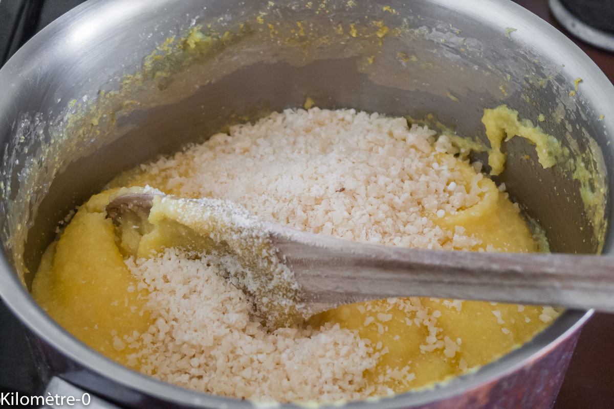 Photo de recette de polenta facile, rapide, bio de Kilomètre-0, blog de cuisine réalisée à partir de produits locaux et issus de circuits courts