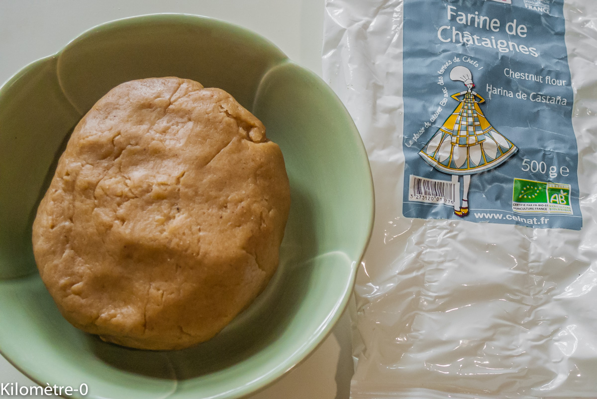 Photo de recette de pâte à tarte, châtaignes, facile, rapide, léger, bio de Kilomètre-0, blog de cuisine réalisée à partir de produits locaux et issus de circuits courts