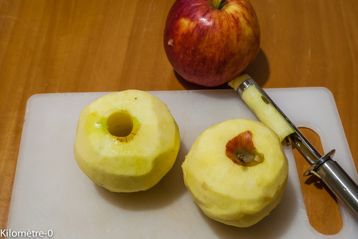 Photo de recette de pommes, facile, rapide, léger, légère, bio, Kilomètre-0, blog de cuisine réalisée à partir de produits locaux et issus de circuits courts