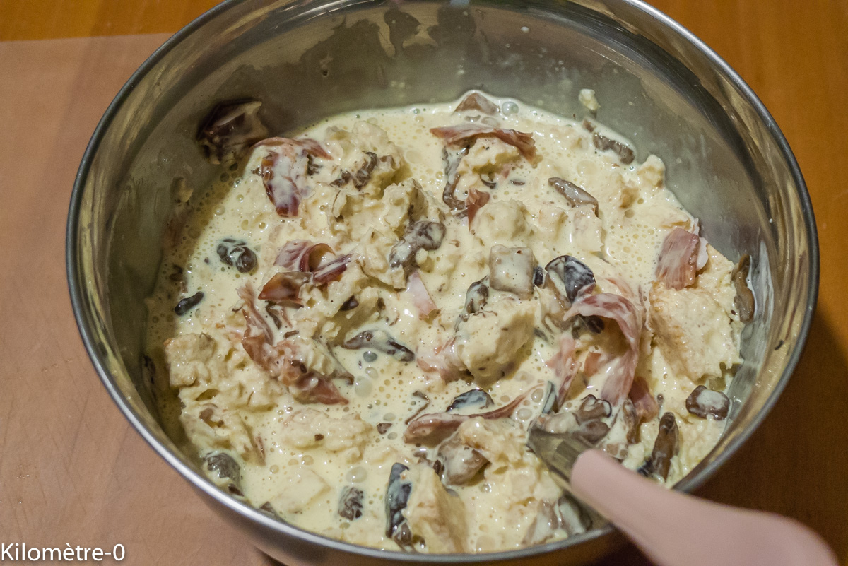 Photo de recette de gâteau de pain perdu, facile, rapide, léger, bio de Kilomètre-0, blog de cuisine réalisée à partir de produits locaux et issus de circuits courts