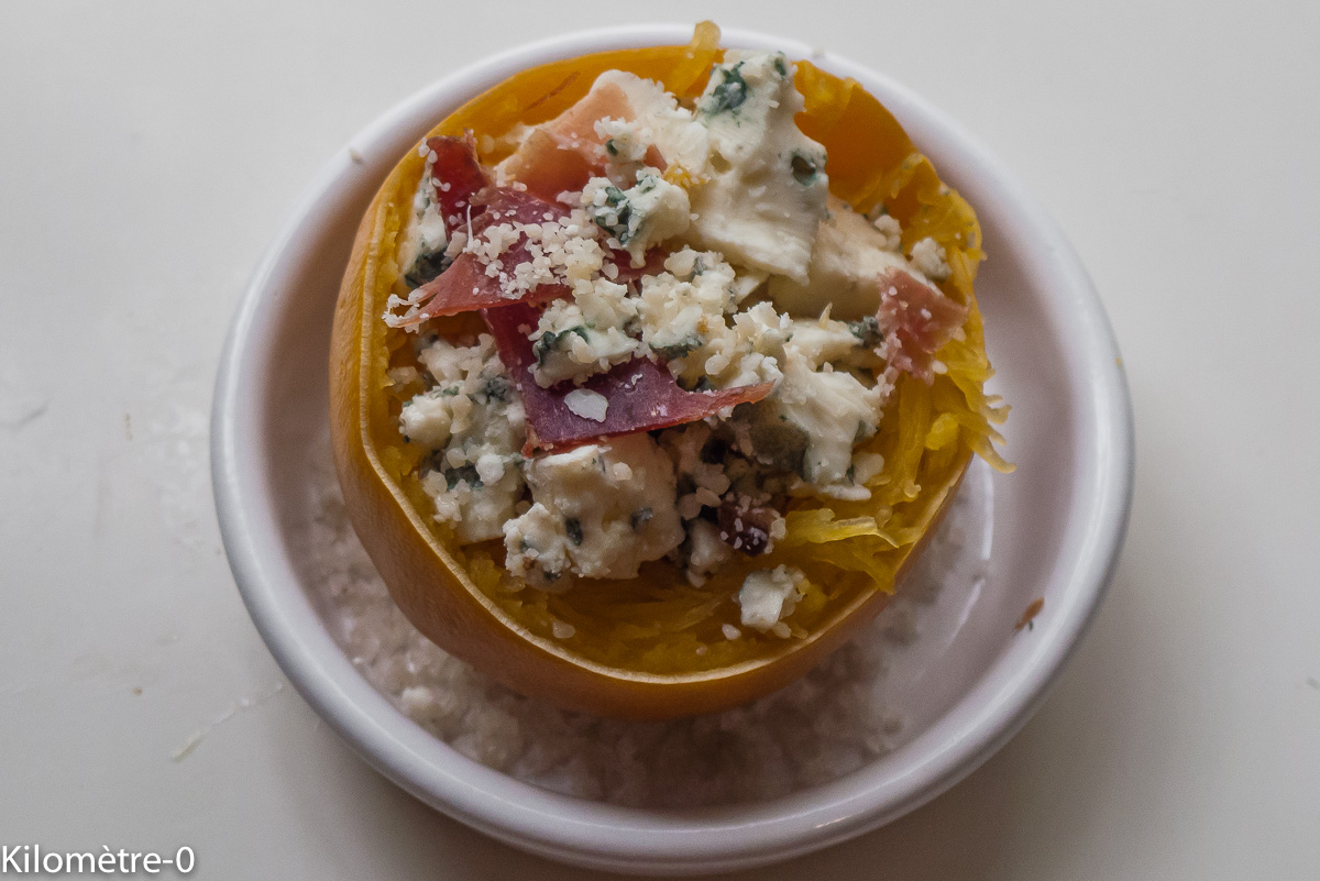 Photo de recette de pomme d'or, pomme d'or farcie, roquefort, jambon, facile, rapide, de Kilomètre-0, blog de cuisine réalisée à partir de produits locaux et issus de circuits courts