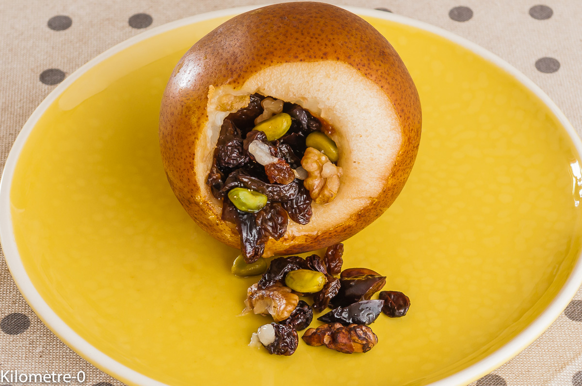 Photo de recette de poire, mendiants, facile, rapide, léger, Kilomètre-0, blog de cuisine réalisée à partir de produits locaux et issus de circuits courts