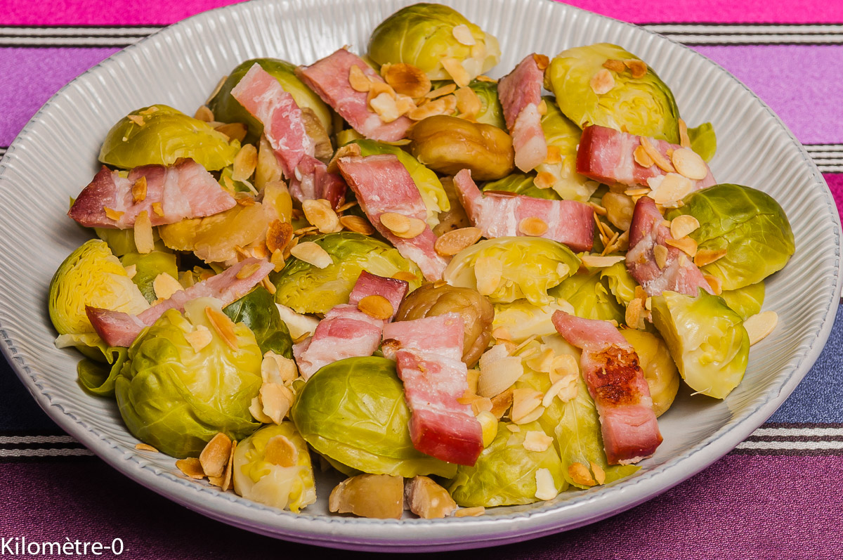 Poelee De Choux Bruxelles Aux Chataignes Et Amandes Kilometre 0