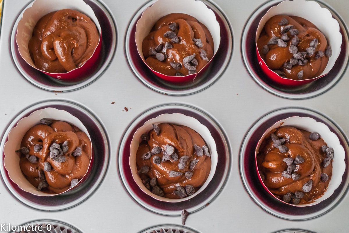 Photo de recette de muffin facile, muffin maison, rapide, bio de Kilomètre-0, blog de cuisine réalisée à partir de produits locaux et issus de circuits courts